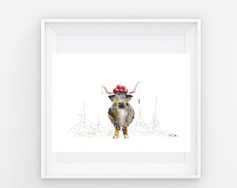 DinA5 Print Cow II