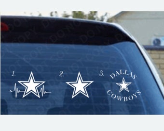 Show Your Team Spirit with Dallas Cowboys Car Decal - Perfect for Diehard Fans!