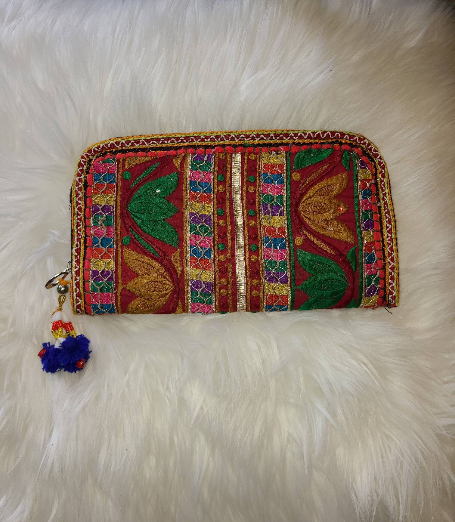 Embroidered boho flower wallet bohemian hippie purse wallet Etsy