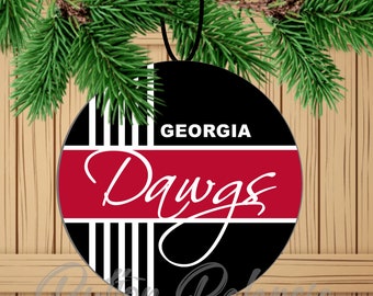 georgia dawgs black and red game day college football spirit sports fan wear celebration 3 ornament college ornament customized - Christmas Day College Football georgia dawgs black and red game day college football spirit sports fan wear celebration 3 ornament college ornament customized - Christmas Day College Football
