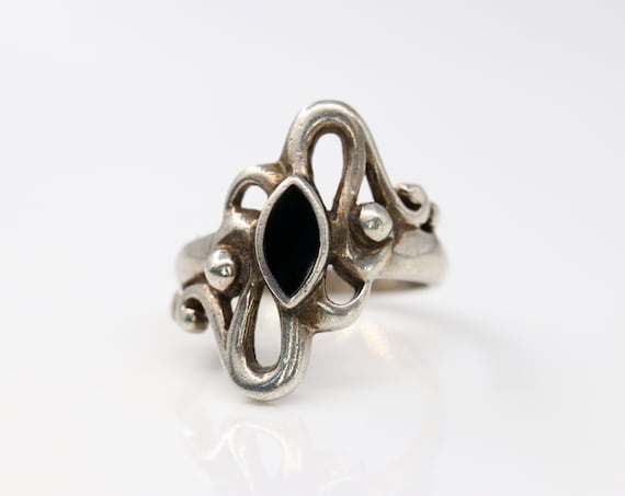 Old Silver Ring Onyx Ring Ring For Women Art Deco Gem Old Silver Ring Onyx Ring Ring For Women Art Deco Gem