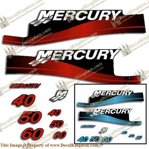 For MERCURY 60 Two Stroke, ( 3-CYL ) Vinyl Decal Set From