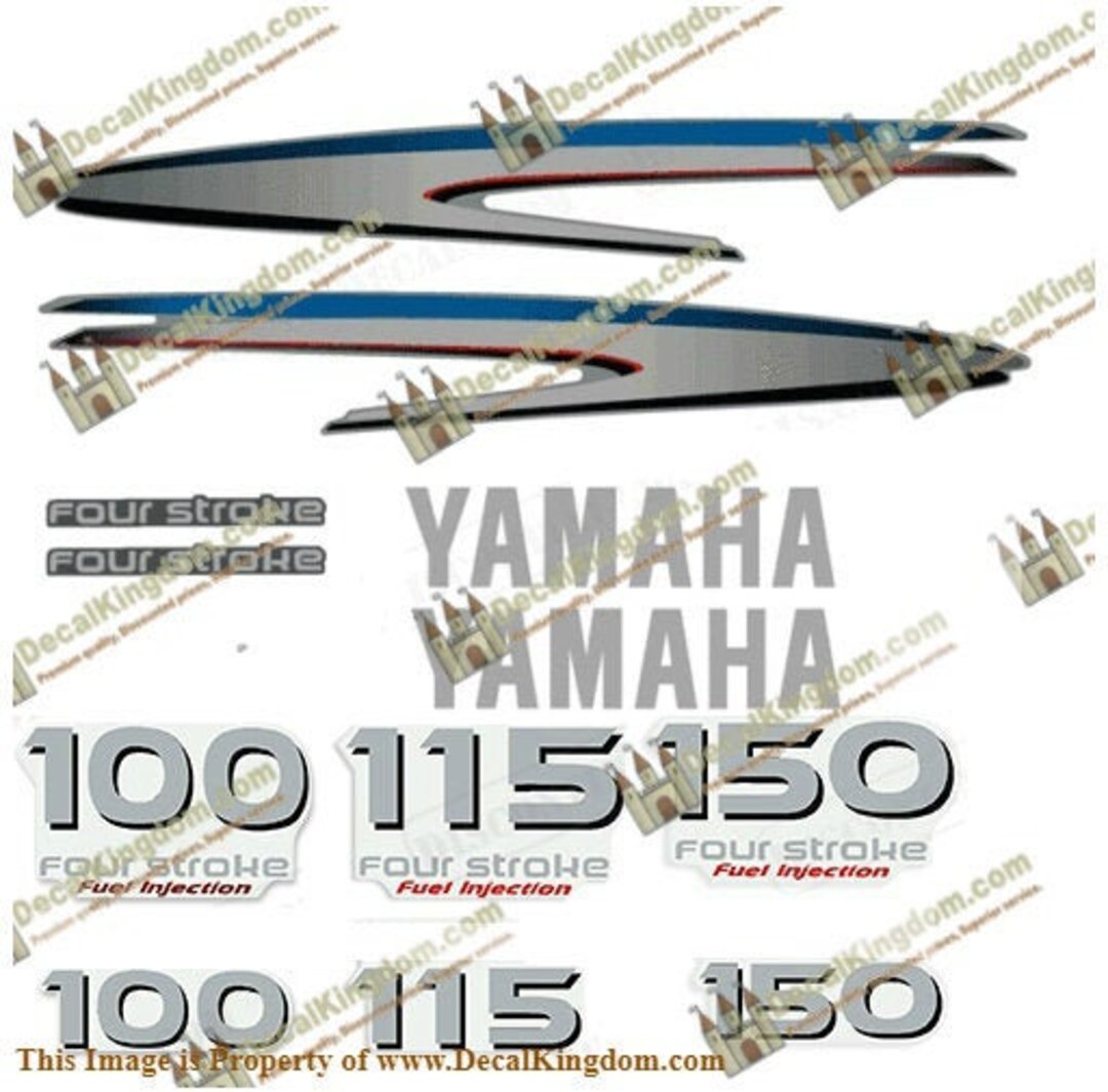 Yamaha Outboard Boat Engine Decal Kit 100150HP multiple HP/ Etsy