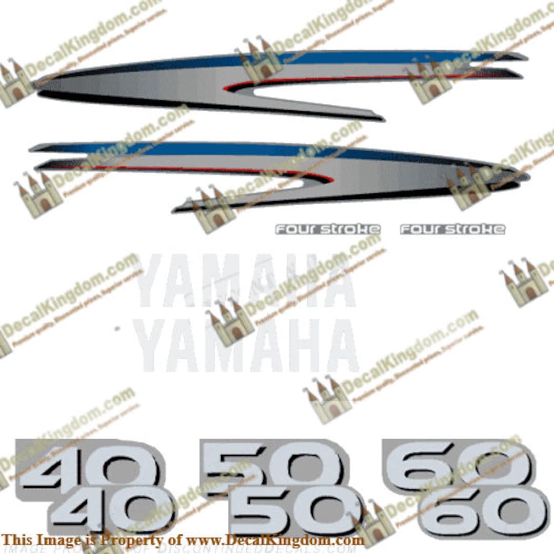 Yamaha Outboard Boat Engine Decal Kit 40/50/60hp 3M Marine Grade