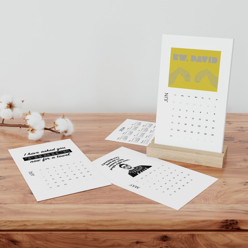 Schitt's Creek Vertical Desk Calendar 2024 Etsy