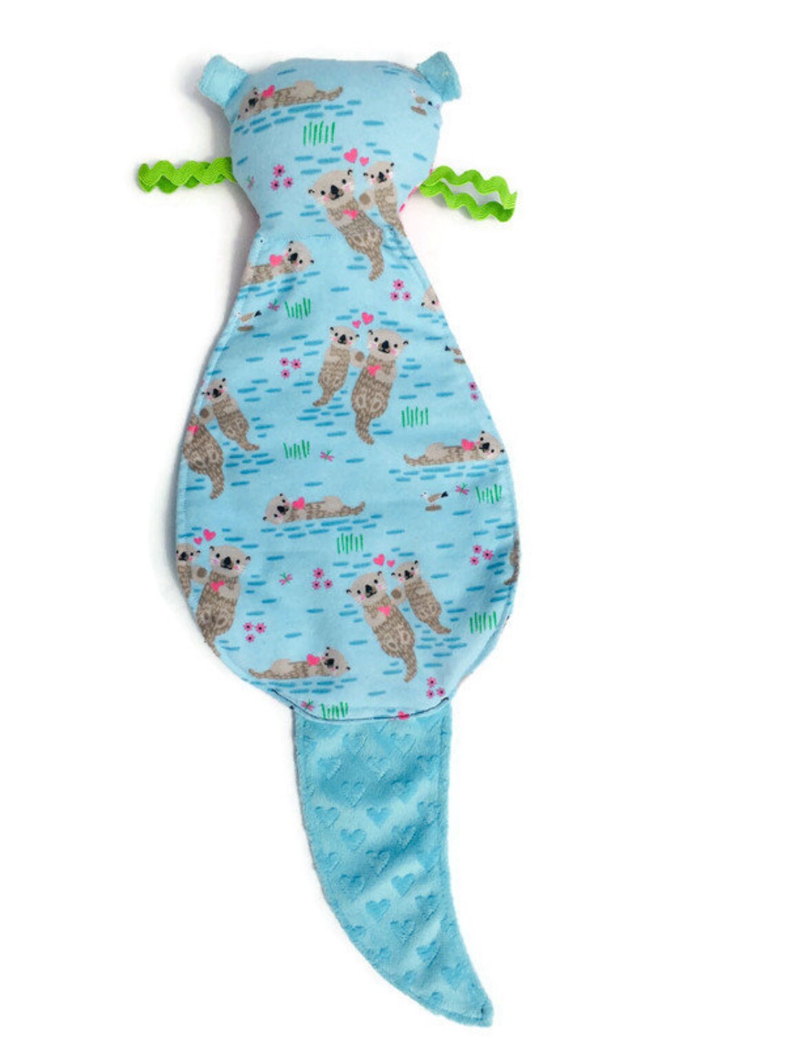 Otter Lovey Baby Security Blanket Otter Plush Etsy