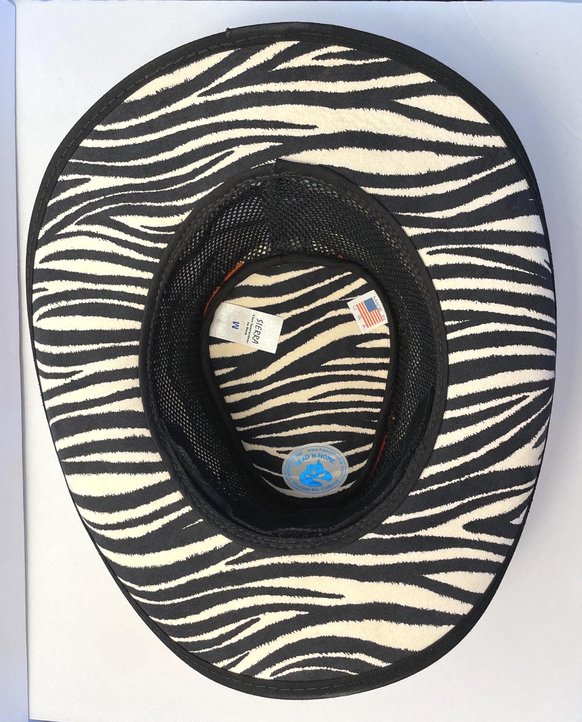 Vintage Orange Suede Cowboy Hat – Zebra Print, Feather  display picture 1