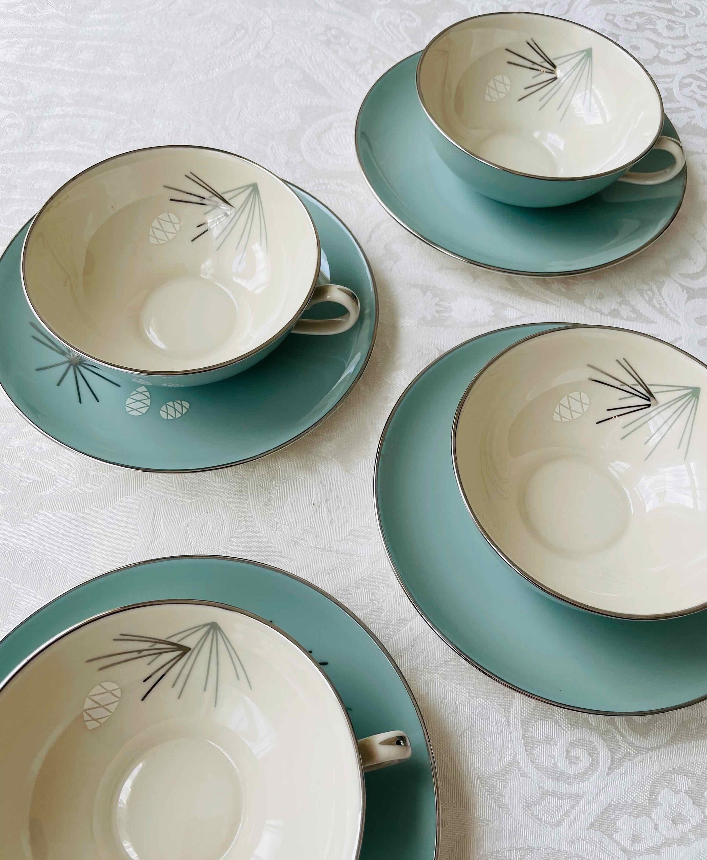 Franciscan Silver Pine Vintage Cup and Saucer - Etsy