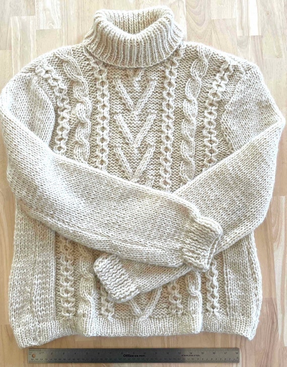 Irish Sweater-Hand Knit - image 1