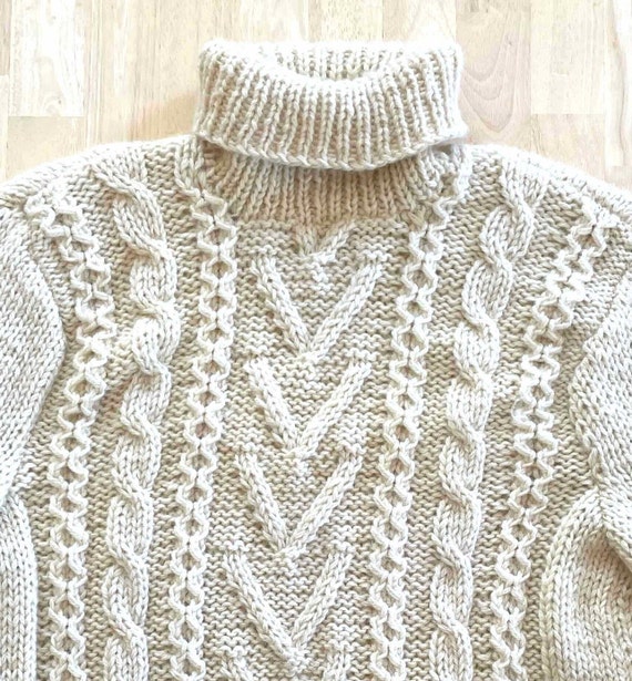 Irish Sweater-Hand Knit - image 2