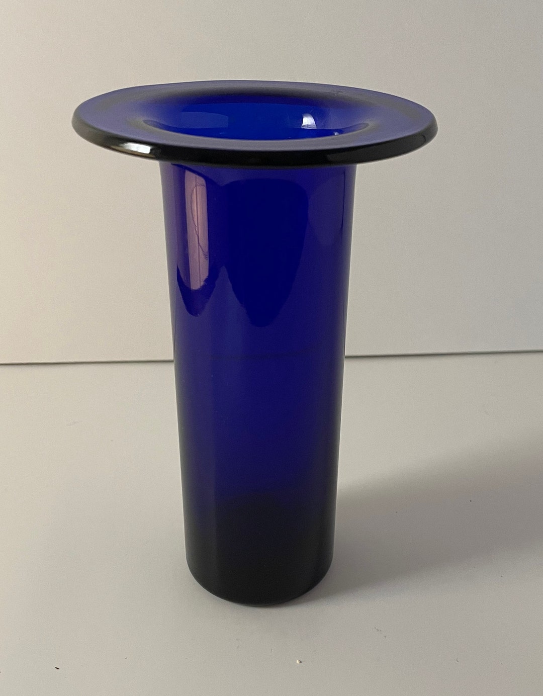 Cobalt Blue Vase: Unique Ink Well Shape - Etsy