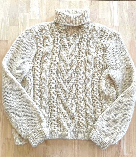 Irish Sweater-Hand Knit - image 4