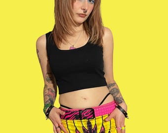 Monster Teeth Micro Mini Skirt: Alternative Rave Fashion