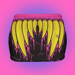 Monster Micro Mini Skirt | Alternative Fashion | Rave Wear and Festival Fashion | Teeth Skirt