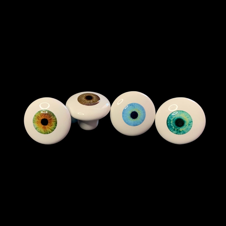 Eye Drawer and Cabinet Knobs and Pulls Decorative Knobs Pulls and Handles Eyeball Art Strange Home Decor image 8