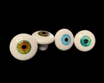 Eye Drawer and Cabinet Knobs and Pulls | Decorative Knobs Pulls and Handles | Eyeball Art Strange Home Decor