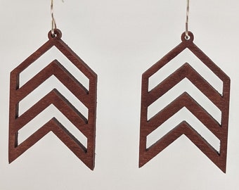 Arrow Shaped Wood Earrings