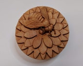 Carved Bumble Bee Box, ring box, keepsake, trinket, wedding proposal box, wooden box