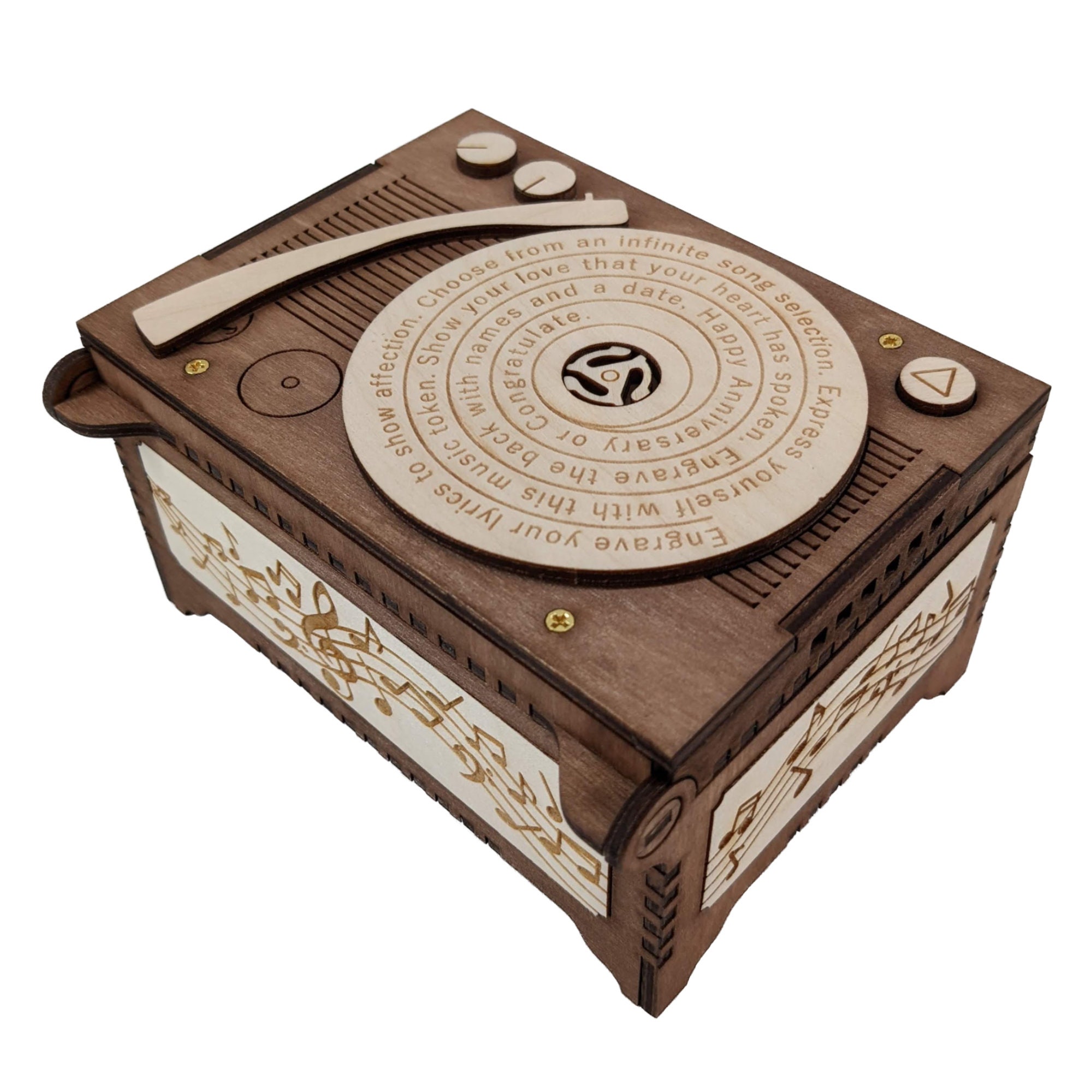 Plays Any Song Lyrics Music Box Custom Record Player Music Etsy Singapore