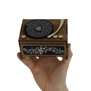 Record Player Music Box, Custom Song & Lyrics, Your Photo Inside image 8