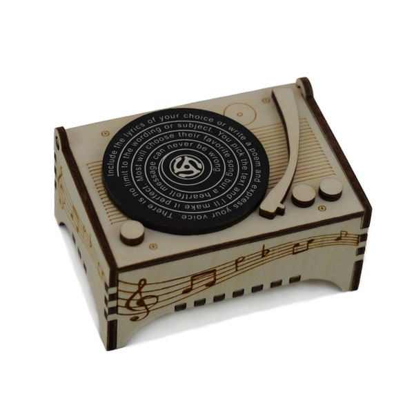 Personalized Vinyl Record Player Box NO AUDIO