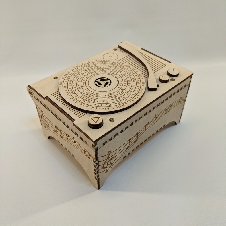 Personalized Song Lyric Box Plays Music Anniversary Gift Etsy