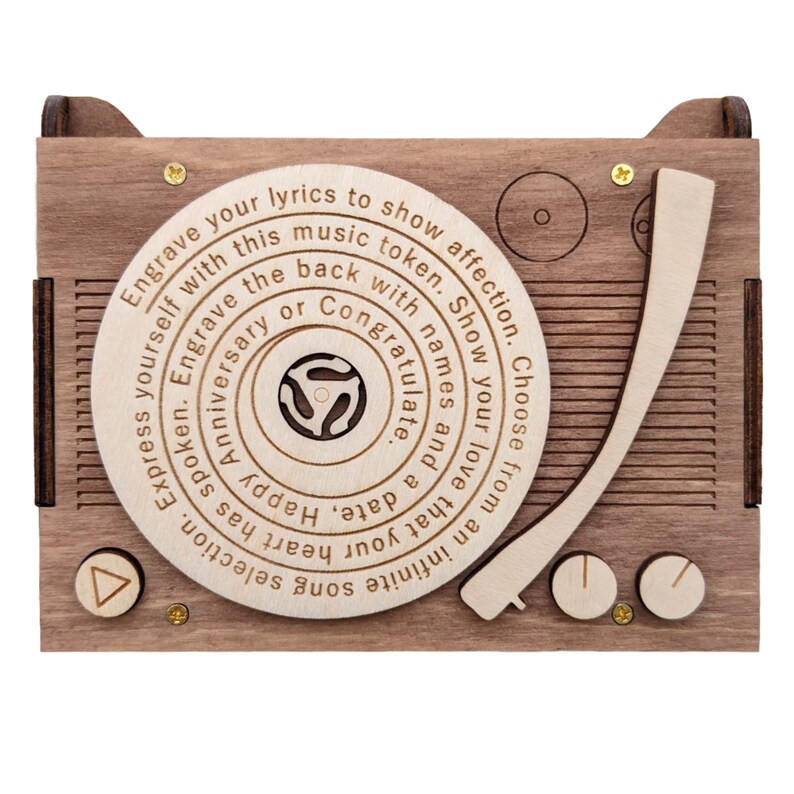 Plays Any Song Lyrics Music Box With Printed Photo Custom Etsy