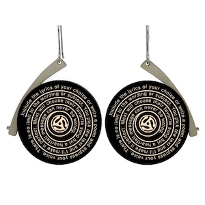 Custom Song Lyric Earrings, Looks Like Vintage Vinyl Records