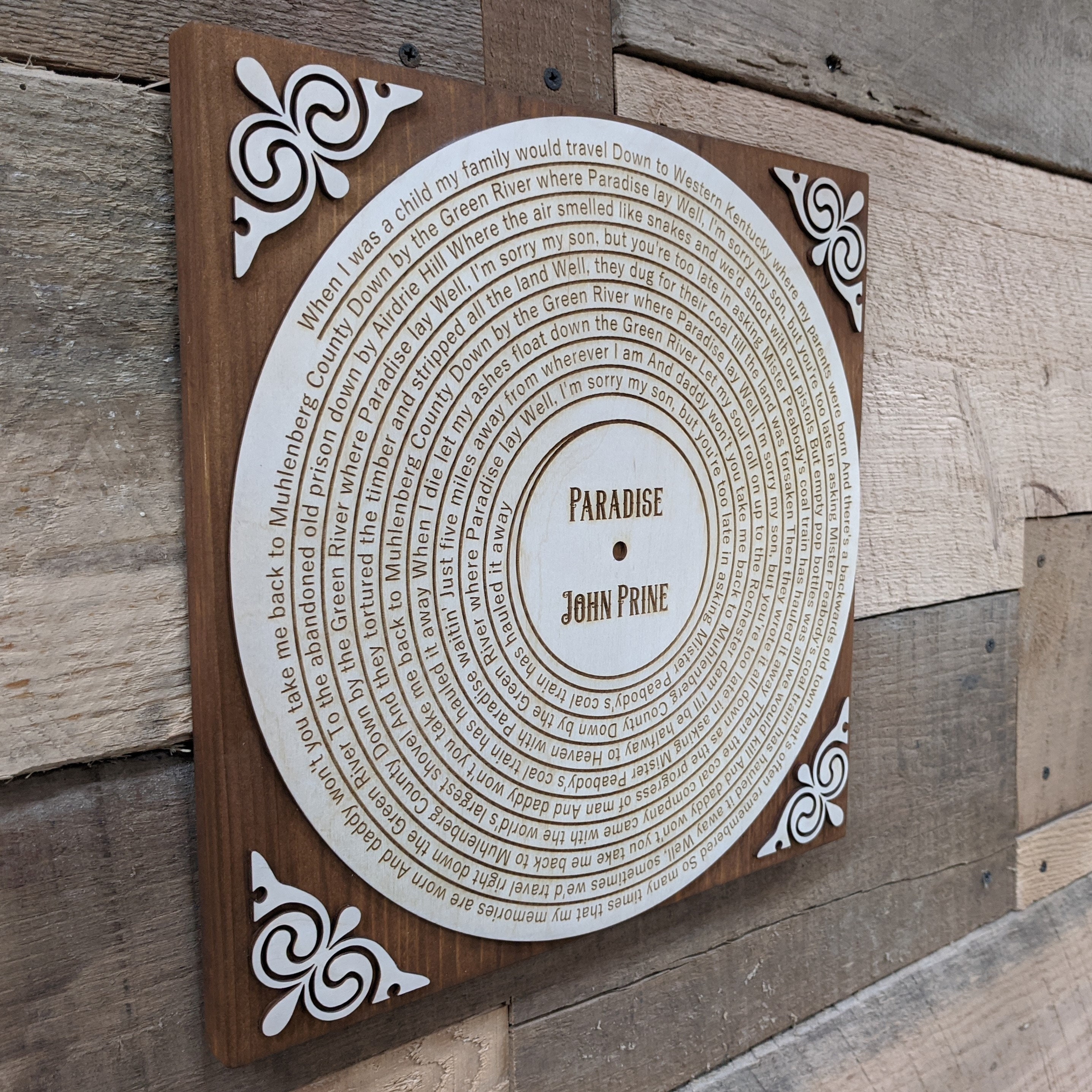 Personalized Song Lyric Wall Hanging Music Lover Gift Etsy