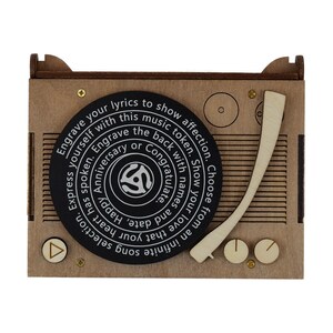 Record Player Music Box, Custom Song & Lyrics, Your Photo Inside image 2