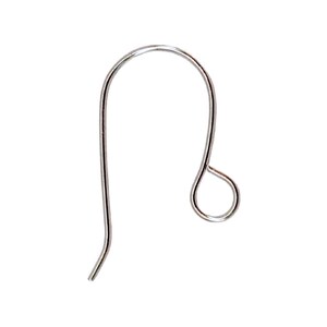 May include: Silver earring hook with a small loop at the end.