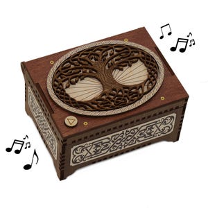 Tree of Life Custom MP3 Music Box, Choose Your Song, Photo Print Inside