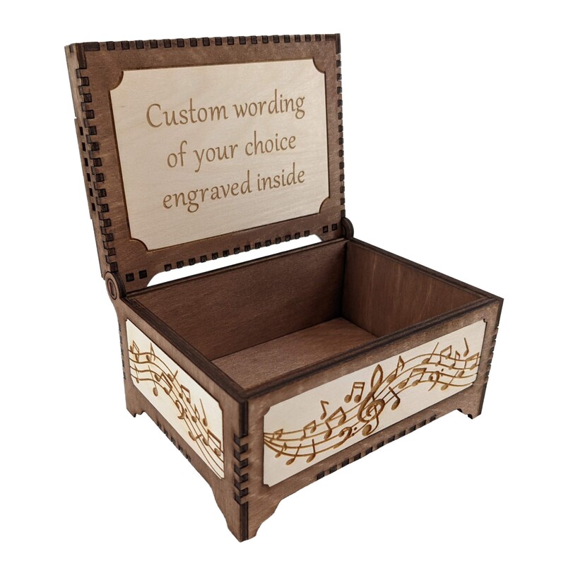 Plays Any Song Lyrics Music Box With Printed Photo Custom Etsy