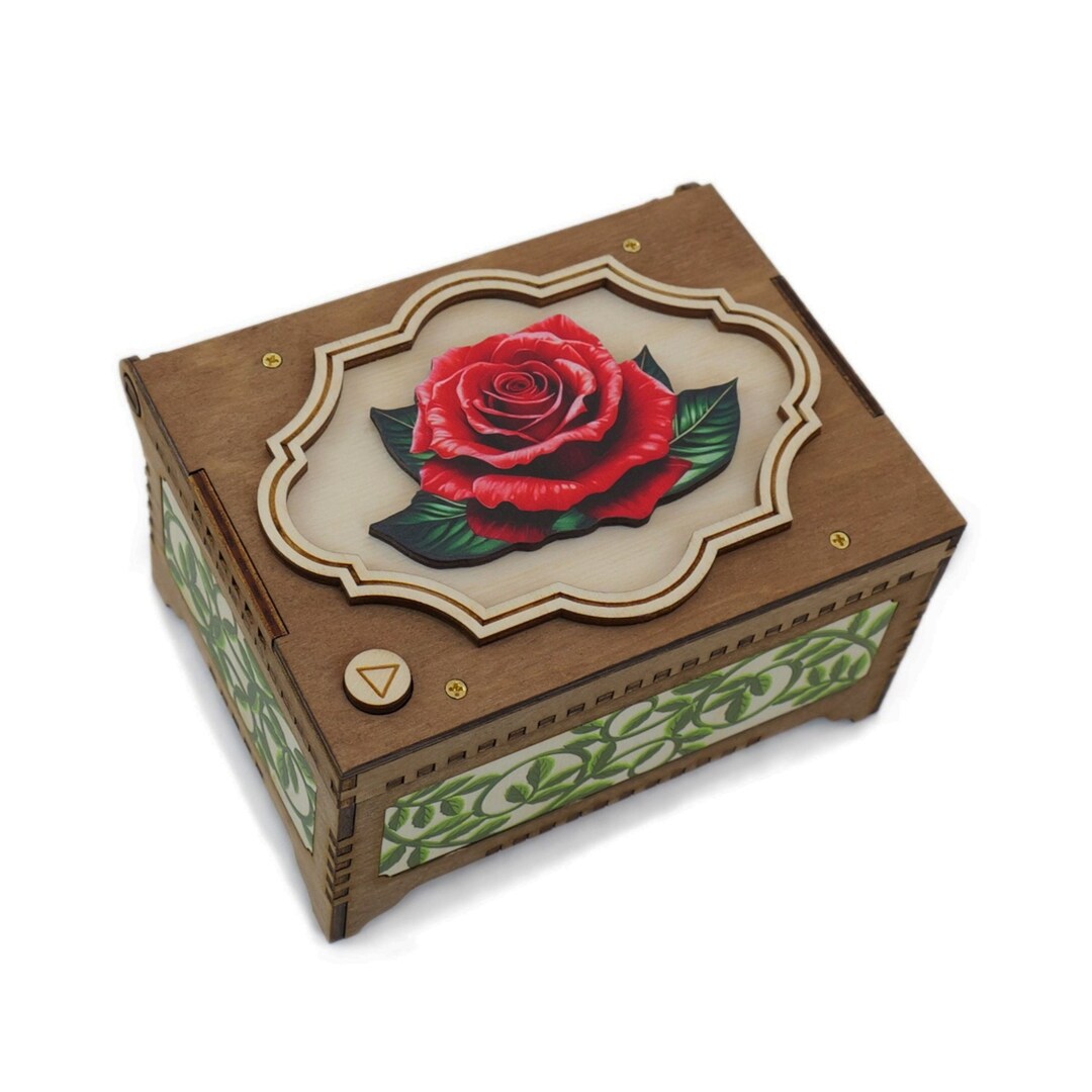 Custom Song Rose Flower Music Box Photo Print & Custom Etsy