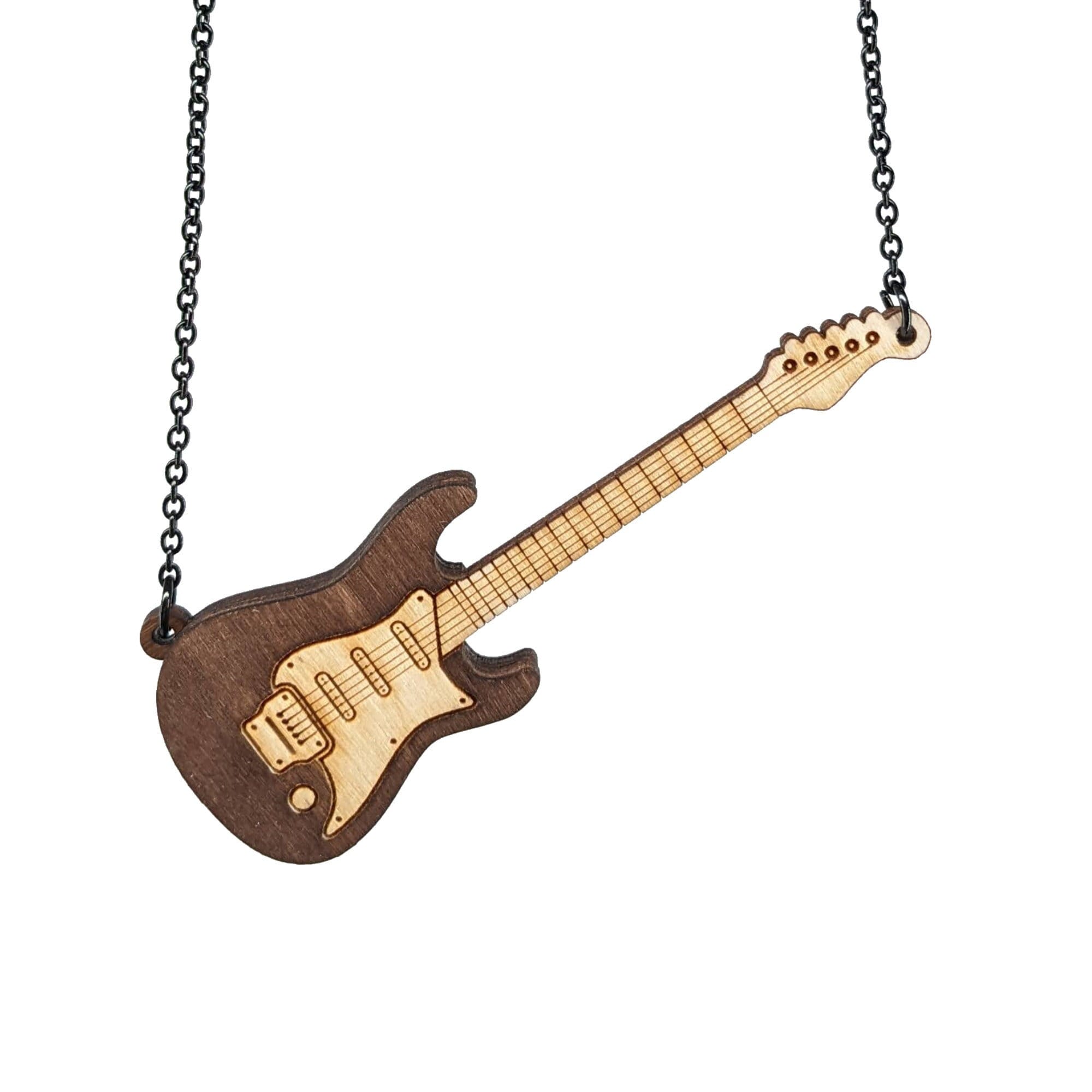 Electric Guitar Pendant Miniature Realistic Necklace Etsy Norway