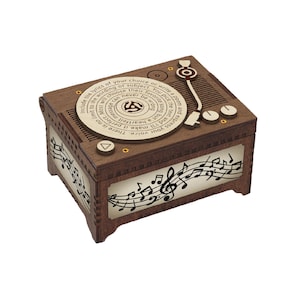 Record Player Song Lyrics MP3 Music Box, Plays Custom Song, Personalized Photo Print