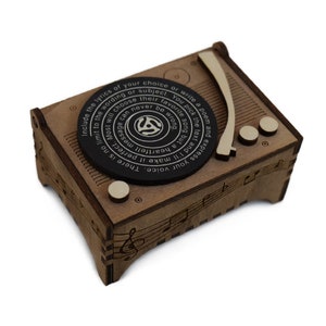Keepsake Box, Personalize With Any Song Lyrics, Looks Like a Vintage Vinyl Record Player