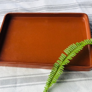 Handmade 14 Terracotta Serving Tray Large Ceramic Rectangle Serving Platter image 5