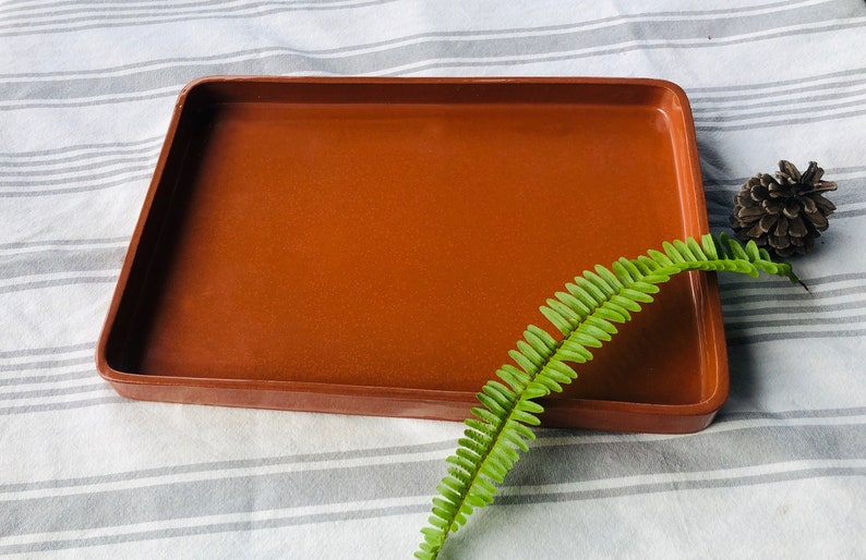 Handmade 14 Terracotta Serving Tray Large Ceramic Rectangle Serving Platter image 5