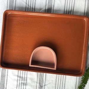 Handmade 14 Terracotta Serving Tray Large Ceramic Rectangle Serving Platter image 10