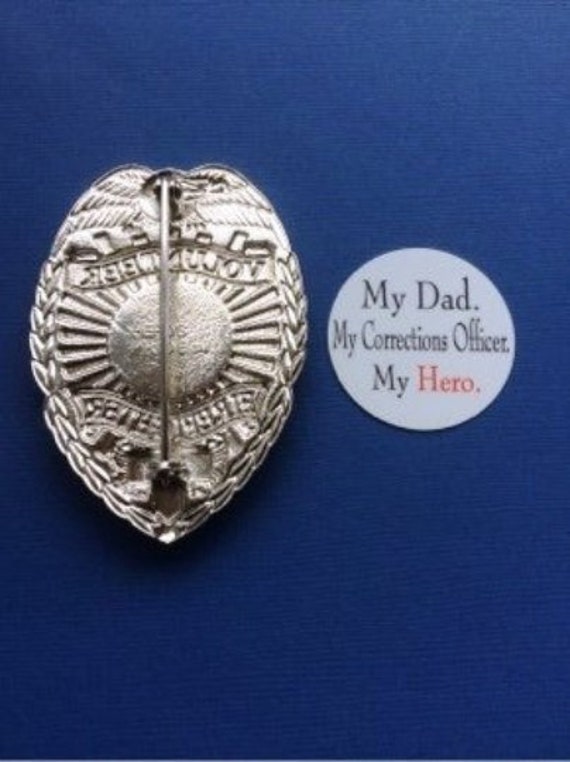 My Dad My Corrections Officer My Hero Shield Backer Etsy