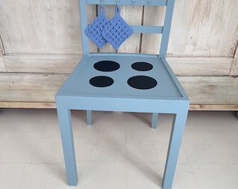 Beautiful children's stove old chair toy vintage shabby refurbished