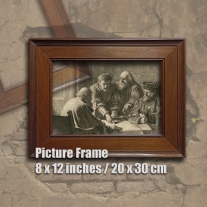 Elegant 8x12 Wooden Picture Frame. 20x30 cm Photo Frame.