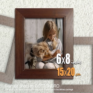 Elegant 6x8 Wooden Picture Frame. 15x20 cm Photo Frame.
