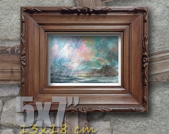 Vintage style picture frame 5x7. Ornate photo frame 13x18 cm.