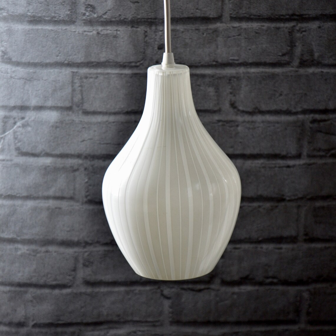 Luz de techo de mediados de siglo accesorio de luz a rayas de | Etsy