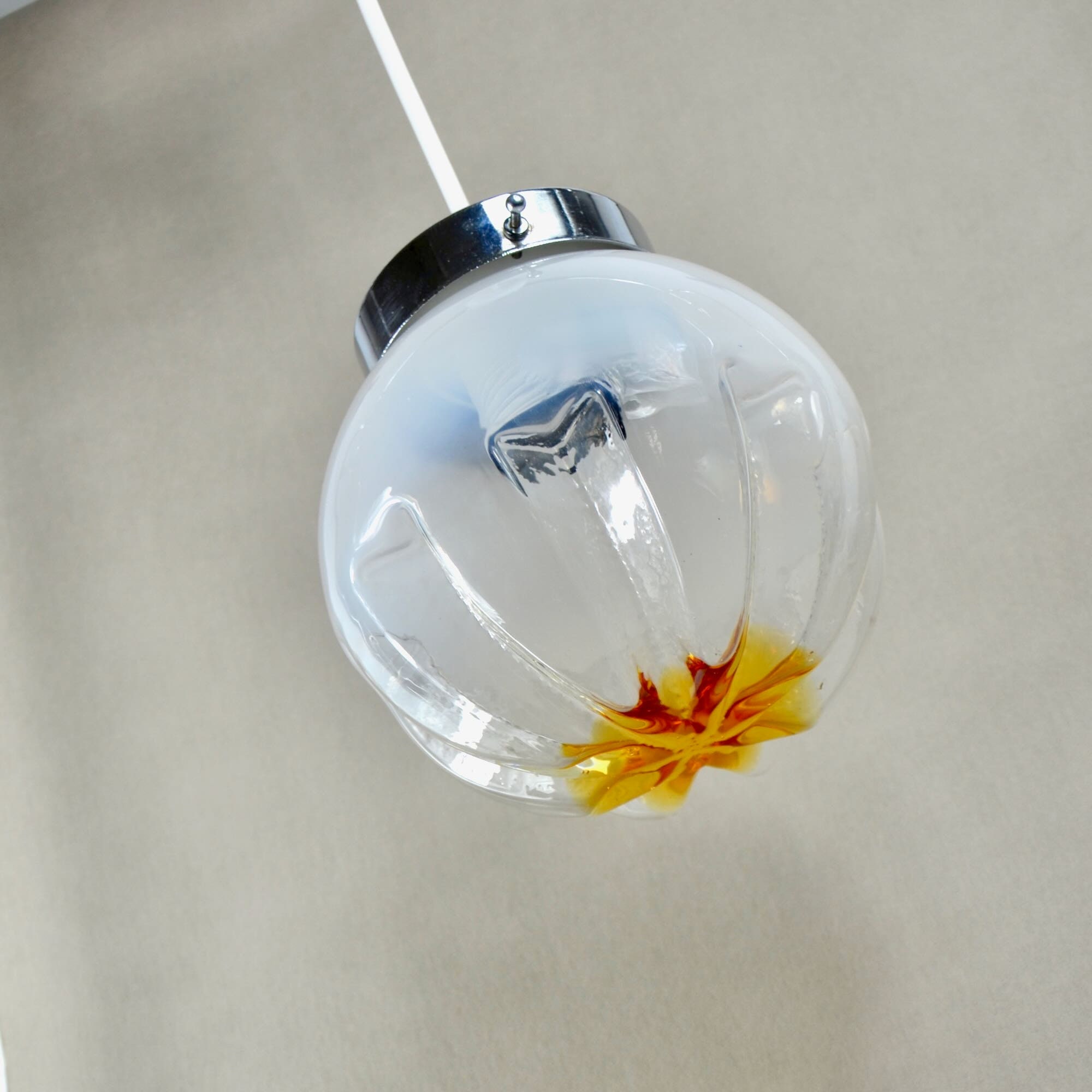 Plafonnier En Verre Mazzega