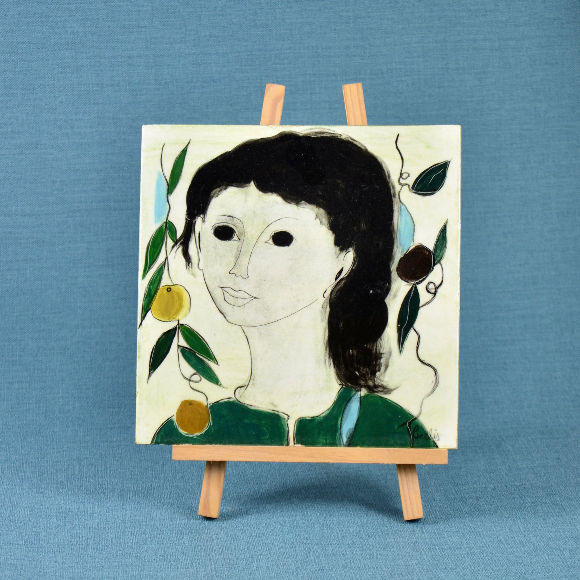 Carreaux Muraux de Poterie d'art Du Milieu Siècle - Art Mural Des Années 1960 Carreaux d'atelier Fra