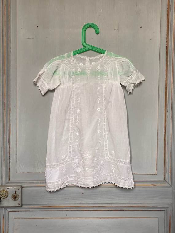 Antique French christening gown, heirloom baby boy