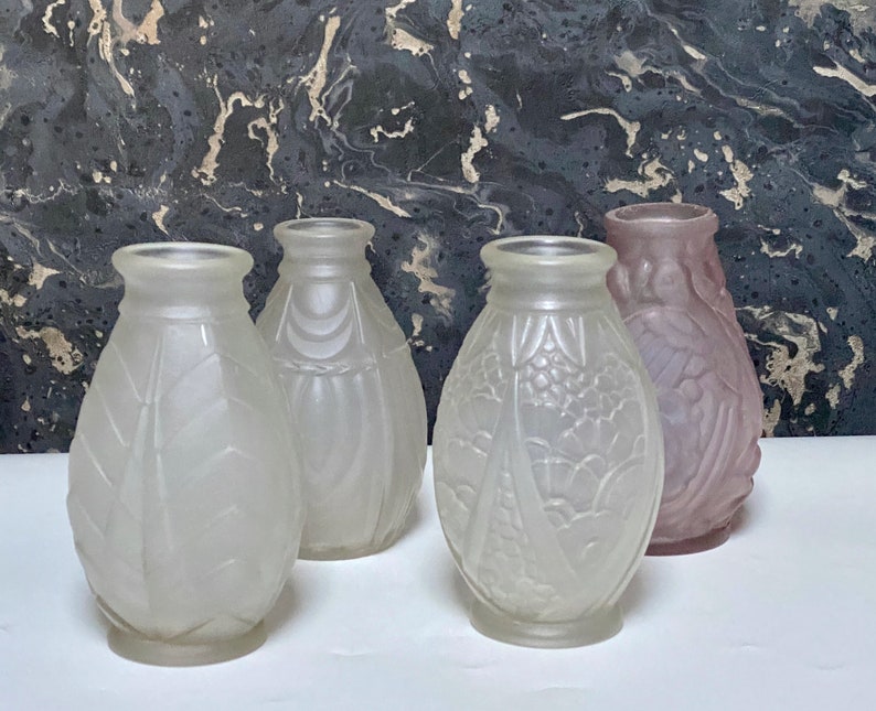 French Art Deco Joma Vase Joma Montreuil Art Deco Frosted Etsy UK